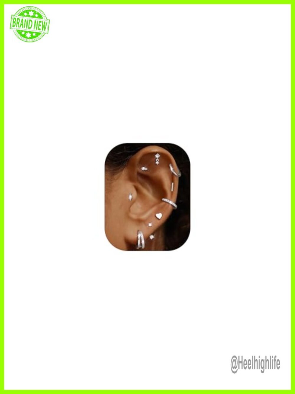 Gold Cartilage Earrings 14k Gold Plated Surgical Steel Hypoallergenic